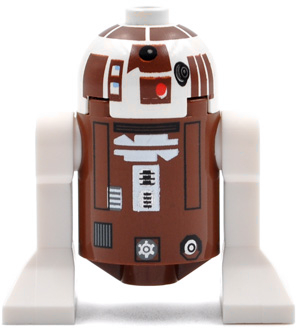 This LEGO minifigure is called, Astromech Droid, R7-D4 . It's minifig ID is sw0119.