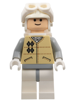 This LEGO minifigure is called, Hoth Rebel, Light Nougat Head, White Visor Goggles . It's minifig ID is sw0167.