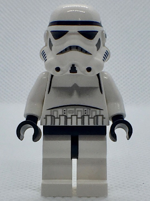 This LEGO minifigure is called, Imperial Stormtrooper, Black Head, Dotted Mouth Helmet . It's minifig ID is sw0188.