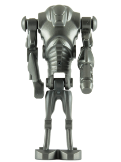 This LEGO minifigure is called, Super Battle Droid with Blaster Arm . It's minifig ID is sw0230.