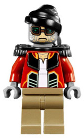 This LEGO minifigure is called, Hondo Ohnaka . It's minifig ID is sw0246.