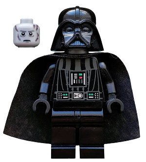 This LEGO minifigure is called, Darth Vader (White Pupils) . It's minifig ID is sw0277.