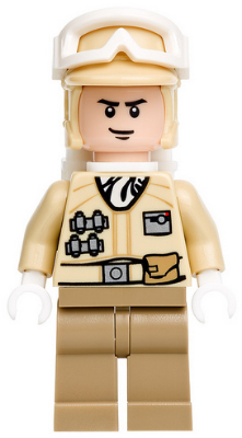 This LEGO minifigure is called, Hoth Rebel Trooper (Black Chin Dimple) . It's minifig ID is sw0291.