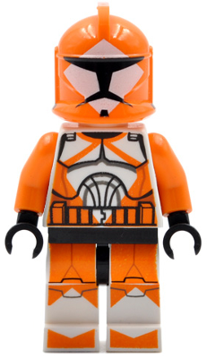 This LEGO minifigure is called, Clone Bomb Squad Trooper (Phase 1), Large Eyes . It's minifig ID is sw0299.