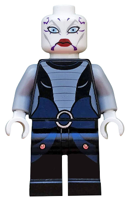 This LEGO minifigure is called, Asajj Ventress, Black Torso. It's minifig ID is sw0318.