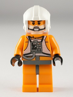 Display of LEGO Star Wars Zev Senesca, Plain Helmet