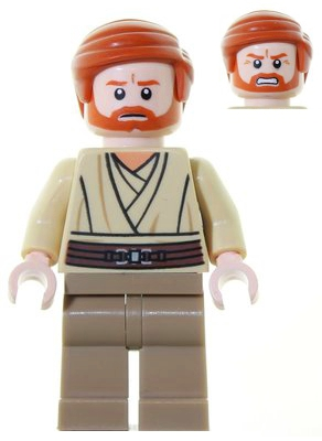 Display of LEGO Star Wars Obi-Wan Kenobi (Dark Tan Legs)