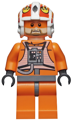 This LEGO minifigure is called, Jek Porkins . It's minifig ID is sw0372.