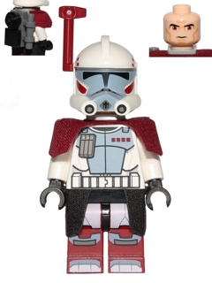 Display of LEGO Star Wars ARC Trooper with Backpack, Elite Clone Trooper