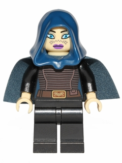 This LEGO minifigure is called, Barriss Offee, Dark Blue Cape and Hood. It's minifig ID is sw0379.