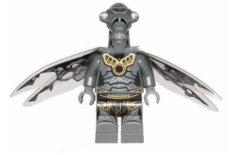 Display of LEGO Star Wars Geonosian Zombie with Wings