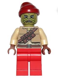 This LEGO minifigure is called, Kithaba (Klatooinian Skiff Guard). It's minifig ID is sw0397.