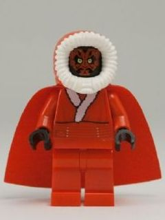 This LEGO minifigure is called, Santa Darth Maul . It's minifig ID is sw0423.