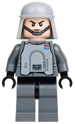 This LEGO minifigure is called, Imperial Officer with Battle Armor (Captain / Commandant / Commander), Chin Strap . It's minifig ID is sw0426.