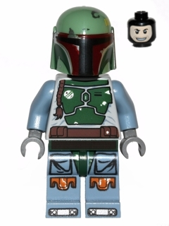 This LEGO minifigure is called, Boba Fett, Balaclava Head . It's minifig ID is sw0431.