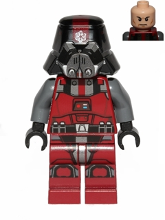 Display of LEGO Star Wars Sith Trooper, Dark Red Outfit