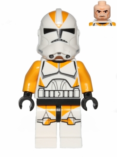 This LEGO minifigure is called, Clone Trooper, 212th Attack Battalion (Phase 2), Bright Light Orange Arms, Large Eyes . It's minifig ID is sw0453.