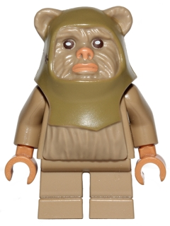 This LEGO minifigure is called, Ewok Warrior . It's minifig ID is sw0508.