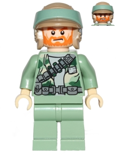 This LEGO minifigure is called, Endor Rebel Commando, Beard and Angry Dual Sided Head . It's minifig ID is sw0511.