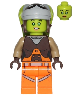 This LEGO minifigure is called, Hera Syndulla, Dark Tan Arms . It's minifig ID is sw0576.