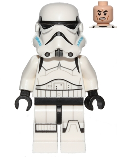 This LEGO minifigure is called, Imperial Stormtrooper, Printed Legs, Dark Azure Helmet Vents . It's minifig ID is sw0578.