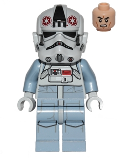 This LEGO minifigure is called, AT-AT Driver, Dark Red Imperial Logo, Grimacing . It's minifig ID is sw0581.