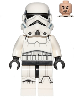 This LEGO minifigure is called, Imperial Stormtrooper, Printed Legs, Dark Blue Helmet Vents . It's minifig ID is sw0585.