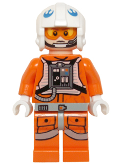 This LEGO minifigure is called, Snowspeeder Pilot, White Helmet, Headset . It's minifig ID is sw0597.