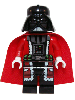 Display of LEGO Star Wars Santa Darth Vader