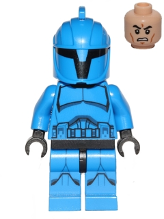 This LEGO minifigure is called, Senate Commando, Printed Legs . It's minifig ID is sw0614.
