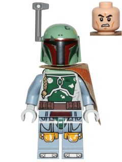 This LEGO minifigure is called, Boba Fett, Pauldron Cloth with Dark Orange Stripe Pattern . It's minifig ID is sw0711.