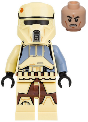 This LEGO minifigure is called, Scarif Stormtrooper (Shoretrooper) (Captain) . It's minifig ID is sw0787.