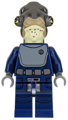 This LEGO minifigure is called, Admiral Raddus . It's minifig ID is sw0816.