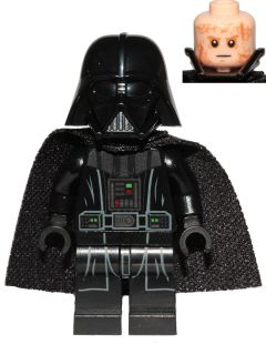 This LEGO minifigure is called, Darth Vader (Light Nougat Head, Plain Arms) *with lightsaber. It's minifig ID is sw0834.