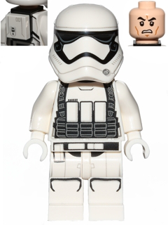 This LEGO minifigure is called, First Order Heavy Assault Stormtrooper (Rounded Mouth Pattern), Backpack *with blaster. It's minifig ID is sw0842.