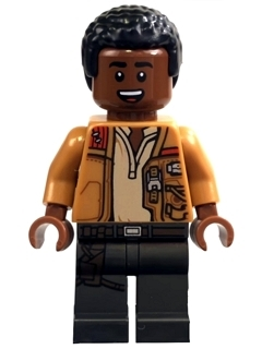 Display of LEGO Star Wars Finn, Worn Jacket