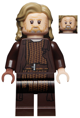 This LEGO minifigure is called, Luke Skywalker, Old (Dark Brown Robe) . It's minifig ID is sw1039.