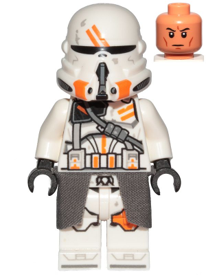 Display of LEGO Star Wars Airborne Clone Trooper, Detailed Legs Pattern
