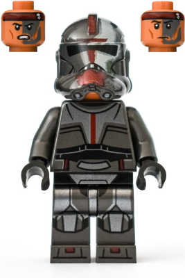 This LEGO minifigure is called, Clone Commando Sergeant Hunter, Experimental Unit Clone Force 99 *Never assembled with hair from 75314. It's minifig ID is sw1148.