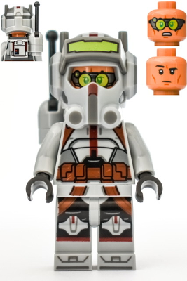 This LEGO minifigure is called, Clone Commando Tech, Experimental Unit Clone Force 99 *Never assembled with hair from 75314. It's minifig ID is sw1150.