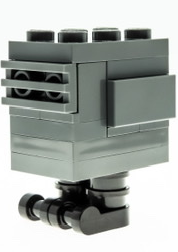 This LEGO minifigure is called, Gonk Droid (GNK Power Droid), Experimental Unit Clone Force 99, Dark Bluish Gray, Black Feet (Gonky) *Never assembled. It's minifig ID is sw1153.