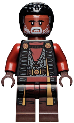 Display of LEGO Star Wars Greef Karga, Black Magistrate Robe and Gray Beard