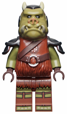 This LEGO minifigure is called, Gamorrean Guard (Reddish Brown Printed Legs) . It's minifig ID is sw1196.