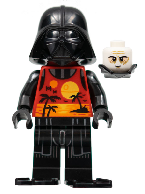 This LEGO minifigure is called, Darth Vader, Summer Outfit. It's minifig ID is sw1239.