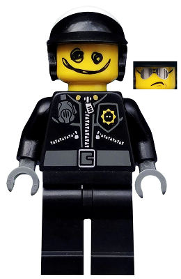 This LEGO minifigure is called, Scribble-Face Bad Cop, The LEGO Movie (Minifigure Only without Stand and Accessories) . It's minifig ID is tlm007.