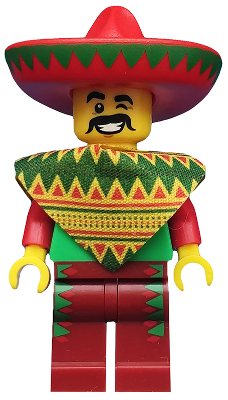 This LEGO minifigure is called, Taco Tuesday Guy, The LEGO Movie (Minifigure Only without Stand and Accessories) . It's minifig ID is tlm012.