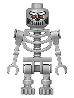 This LEGO minifigure is called, Robo Skeleton . It's minifig ID is tlm048.