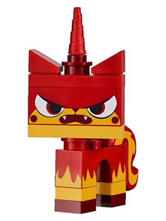 This LEGO minifigure is called, Unikitty, Angry Kitty . It's minifig ID is tlm073.