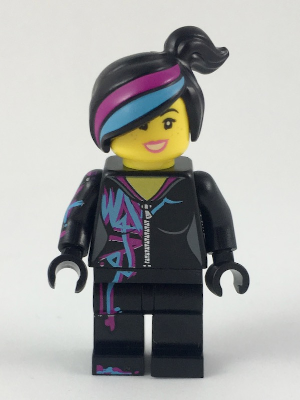 Display of LEGO The LEGO Movie 2 Lucy Wyldstyle with Magenta Lined Hoodie