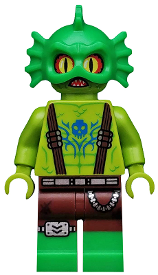 Display of LEGO Collectible Minifigures Swamp Creature, The LEGO Movie 2 (Minifigure Only without Stand and Accessories)